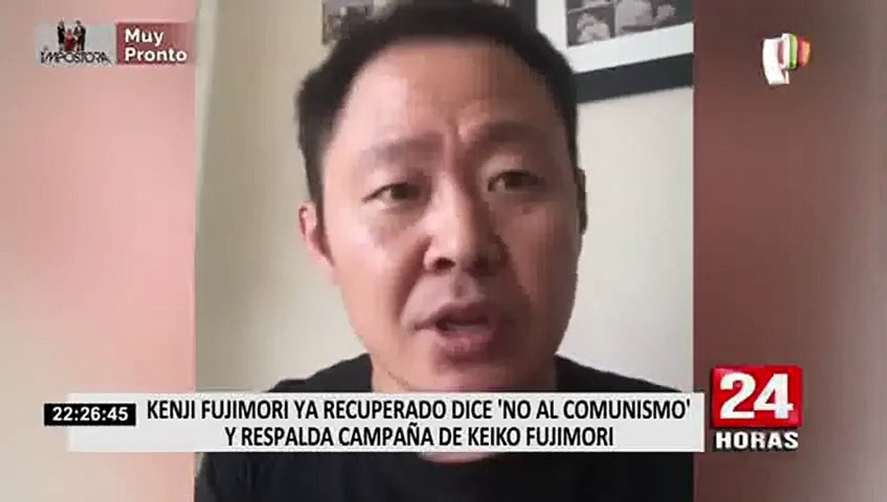 Kenji Fujimori ya recuperado dice "no al comunismo" y respalda campaña de Keiko