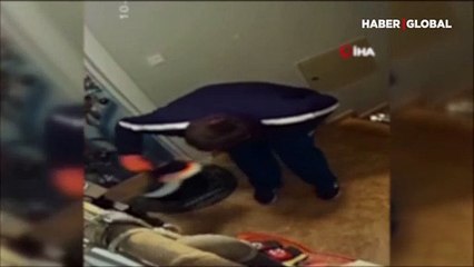 Markaya göre inceleyerek çalan hırsız kamerada