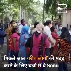 Sonu Sood Meets People Seeking Help Outside His Mumbai Home