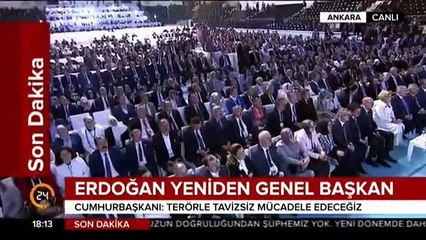 Erdoğan ikinci kez genel başkan!
