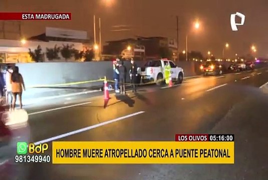 Los Olivos: hombre muere atropellado muy cerca de puente peatonal