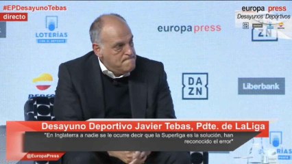 Tebas: "Entiendo la desazón, si me preguntas si fue mano de Militao, no lo sé"