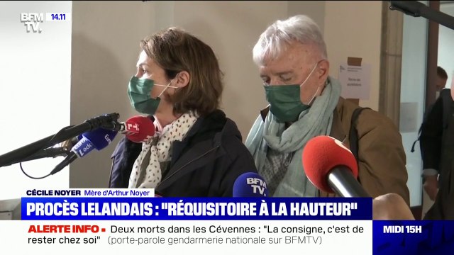 Procès Lelandais: la mère d'Arthur Noyer évoque un réquisitoire à la hauteur de ce qu'elle espérait