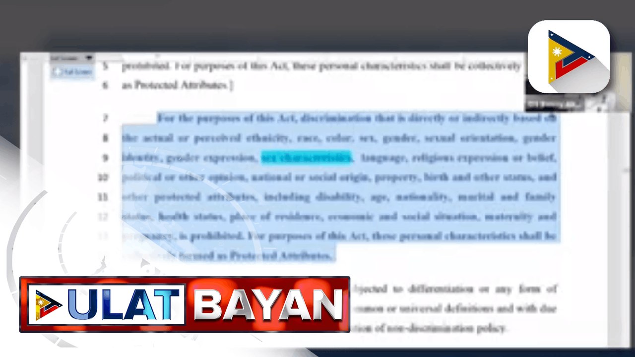 Pagdinig hinggil sa anti-discrimination bill, nagpatuloy; gender identity, na-retain sa panukala sa botong 13-1