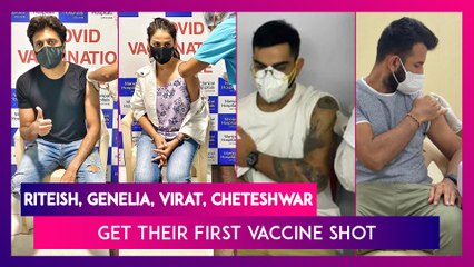 Covid-19 Vaccine: Riteish Deshmukh, Genelia D’Souza, Sonakshi Sinha, Virat Kohli, Cheteshwar Pujara, Ishant Sharma & Others Get Their First Vaccine Shot