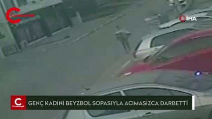 Eski koca boşandığı genç kadını beyzbol sopasıyla acımasızca darbetti