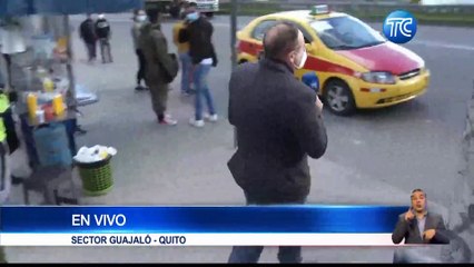 Aglomeraciones ante paro de transportistas en Quito