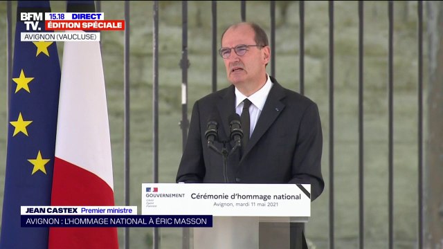 Hommage au policier tué à Avignon: Jean Castex évoque dix lettres de félicitations dans le dossier administratif d'Éric Masson