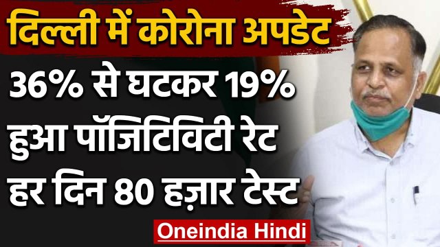 Coronavirus India Update: Delhi में 36 % से घटकर 19 % हुआ Positivity Rate | वनइंडिया हिंदी