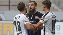 Wie beim Boxkampf: St.-Pauli-Angreifer Diamantakos fliegt