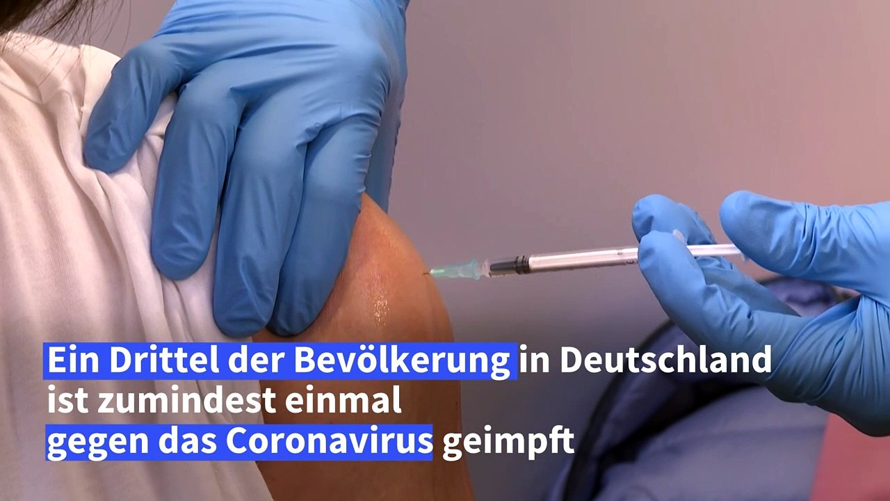 Ein Drittel der Bevölkerung Deutschlands ist mindestens einmal geimpft