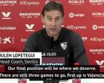 Sevilla will finish 'where they deserve' insists Lopetegui