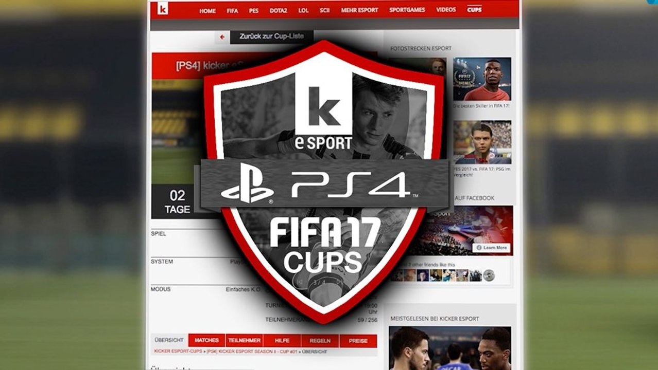 kicker eSport Cups: Anmelden leicht gemacht