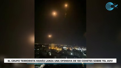 Download Video: El grupo terrorista Hamás lanza una ofensiva de 130 cohetes sobre Tel Aviv