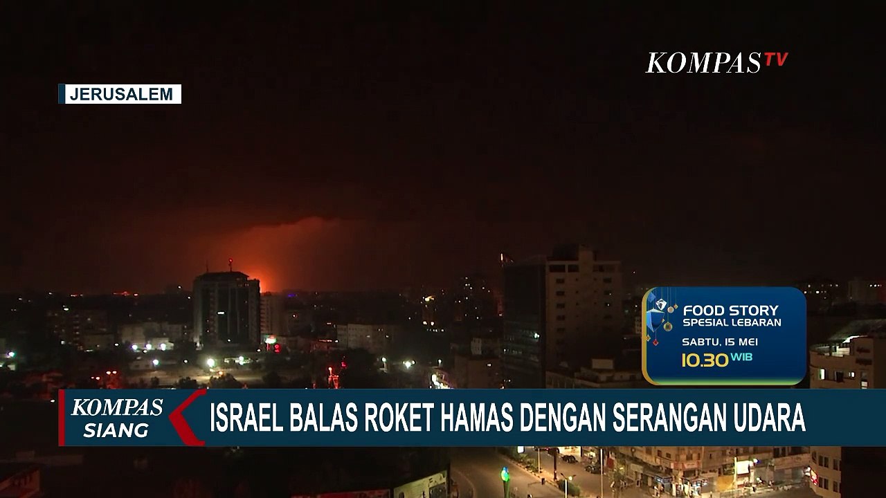 Mencekam! Israel Balas Roket Hamas Pakai Serangan Udara