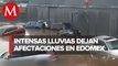 Lluvias derriban dos bardas, un árbol y anegan viviendas en Atizapán de Zaragoza