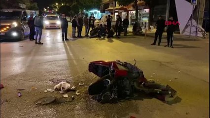 BURSA Ticari araçla çarpışan motosiklet sürücüsü yaralandı