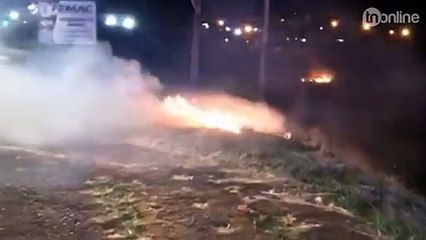 Incêndio mobiliza PRF em trecho urbano da BR 369