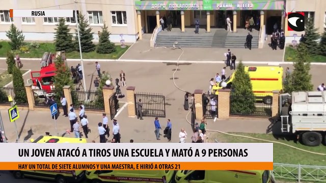 Un joven atacó a tiros una escuela y mató a 9 personas