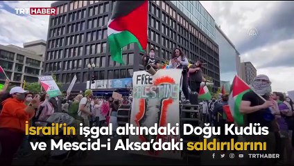 Washington sokaklarında binlerce kişi Filistin için yürüdü