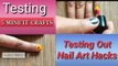 Testing Out Viral Nail Art Hacks, Expectation Vs Reality || 5 Minute Crafts || In Telugu
