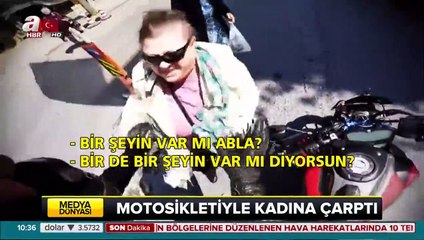Lüks araca çarpmamak için kadına çarptı!
