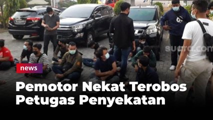 Terprovokasi Ajakan Mudik, Pemotor Nekat Terobos Petugas Penyekatan