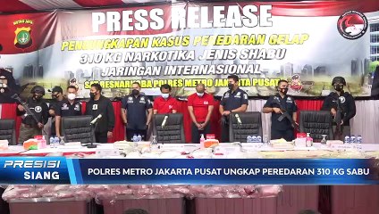 PENGUNGKAPAN 310 KG SABU TERBESESAR DIJAJARAN POLRES