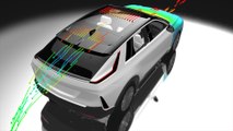 Cadillac LYRIQ Virtual Aerodynamics and Cabin Comfort Testing Animation