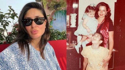 Kareena Kapoor की मां और बहन Karisma संग बचपन की ये फोटो हुई वायरल | FilmiBeat
