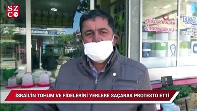 İsrail'in tohum ve fidelerini yerlere saçarak, tepki gösterdiler