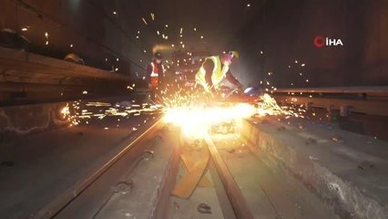 Ankara Metrosu'nda aşınan raylar yenileniyor