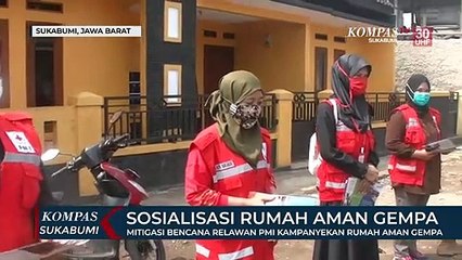 Mitigasi Bencana Relawan PMI Kampanyekan Rumah Aman Gempa