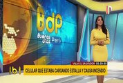 Celular que estaba cargando estalla y causa incendio en VES