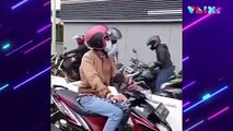 Viral! Pesepeda VS Puluhan Pemotor di Jalur Sepeda