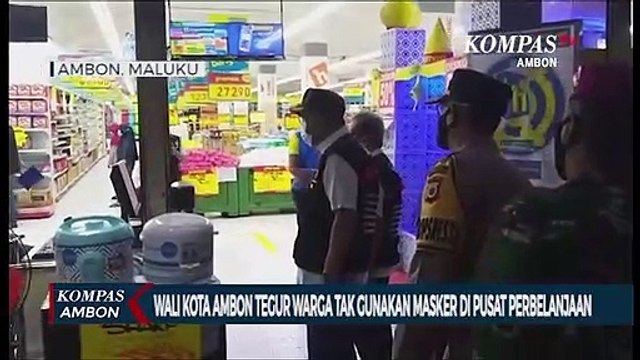 Wali Kota Ambon Tegur Warga Tak Gunakan Masker