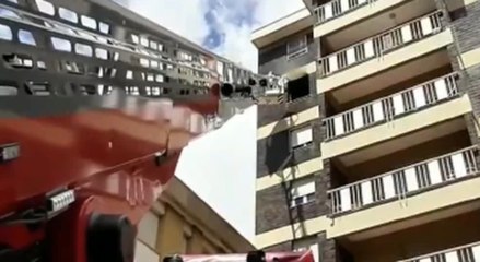Sassari - Incendio al sesto piano di un edificio in Via Mazzini(12.05.21)