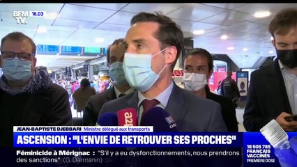 Départs pour l'Ascension: Jean-Baptiste Djebbari relève, pour la plupart des Français, "l'envie de retrouver ses proches"