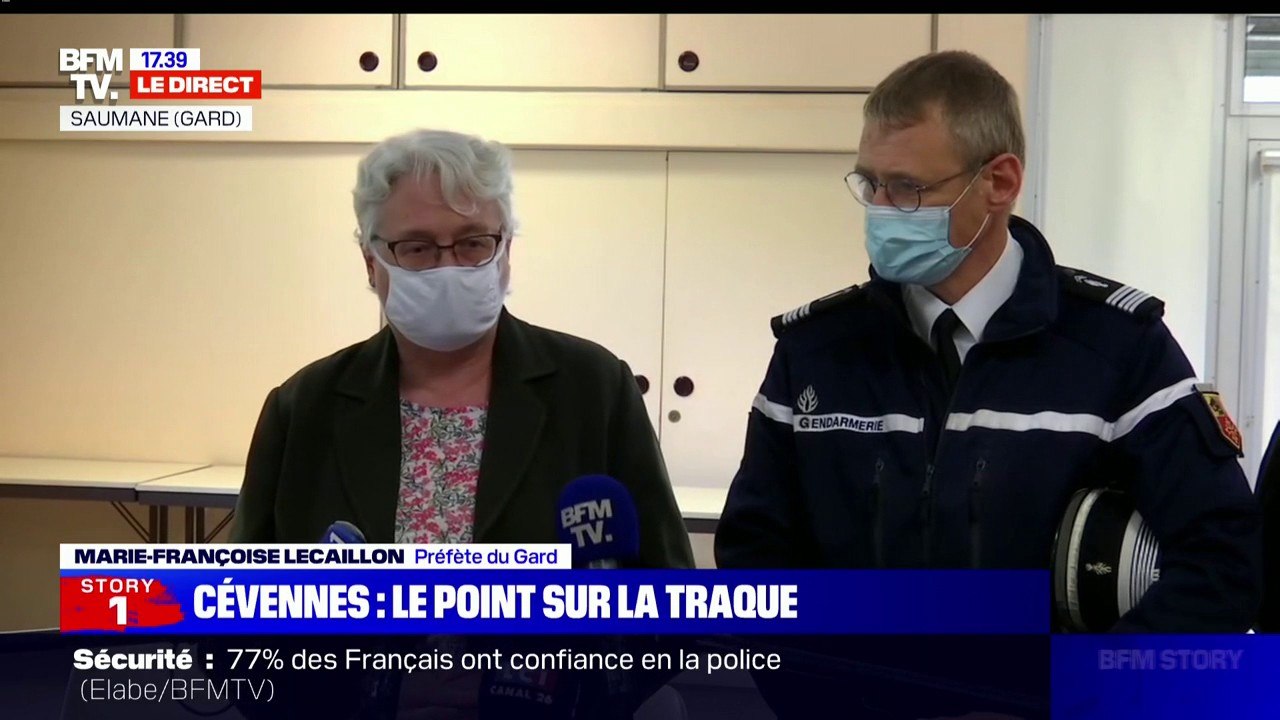 Marie-Françoise Lecaillon, préfète du Gard: "Ce qui nous importe et c'est pour ça que de gros moyens sont mobilisés, c'est de retrouver" le fugitif
