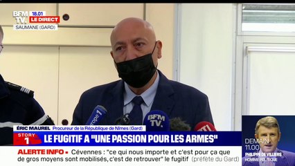 Traque dans les Cévennes: le procureur de la République de Nîmes appelle le fugitif "à revenir à la raison et à déposer les armes" (BFMTV)