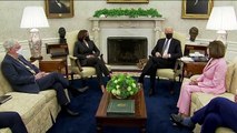 JUST IN - Biden meets with McCarthy, McConnell, Schumer and Pelosi at White House