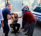 Ekmek teknesini kurtarmak için alevlerin arasında dalan iş yeri sahibinin sırtı yandı