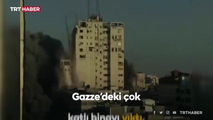 İsrail, Gazze'de 14 katlı binayı vurdu