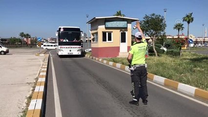 Bayram öncesi şehirlerarası seyahat eden otobüsler denetlendi