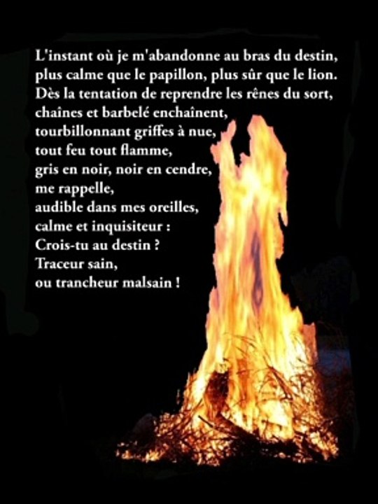 Le destin.  /  L'extrait du livre " Le jardin non secret / Avant l'automne "   Tkvs