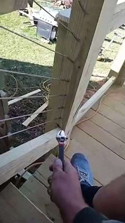 Playing A Famous Tune on Deck Railing Cables