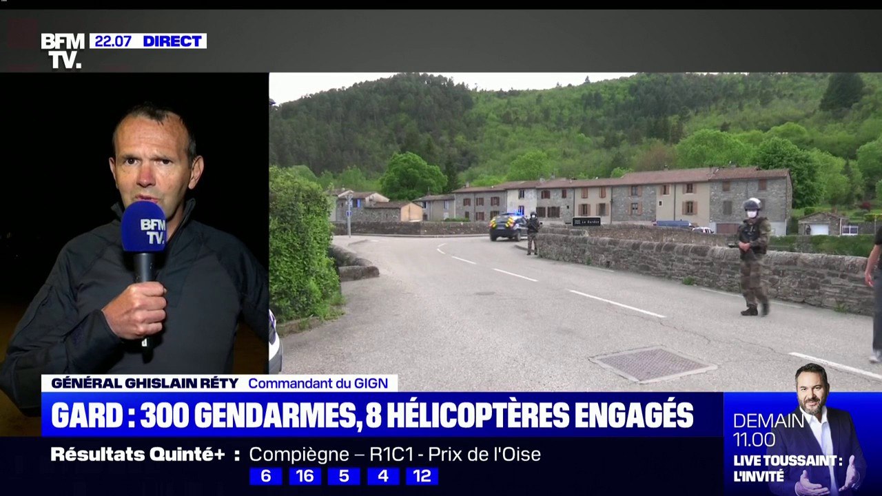 Le Ggénéral Ghislain Réty (GIGN) sur la traque dans les Cévennes: "Pour l'instant, on n'a pas de raison de monter le dispositif en puissance"