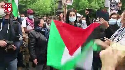 Paris'te polis Filistin'e destek gösterisine müdahale etti