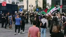 Atina’daki Filistinlilerden İsrail karşıtı protesto