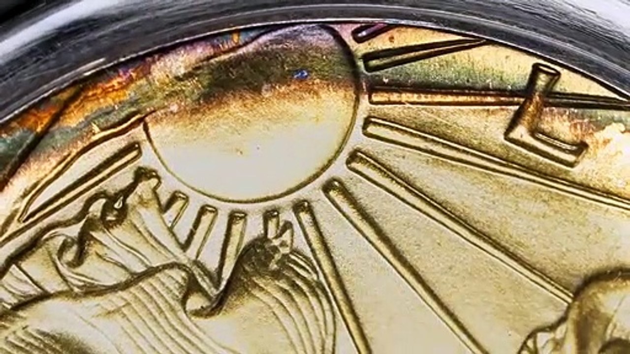 Toner Tuesday_ 1988-P American Silver Eagle PCGS MS68 Golden Afternoon